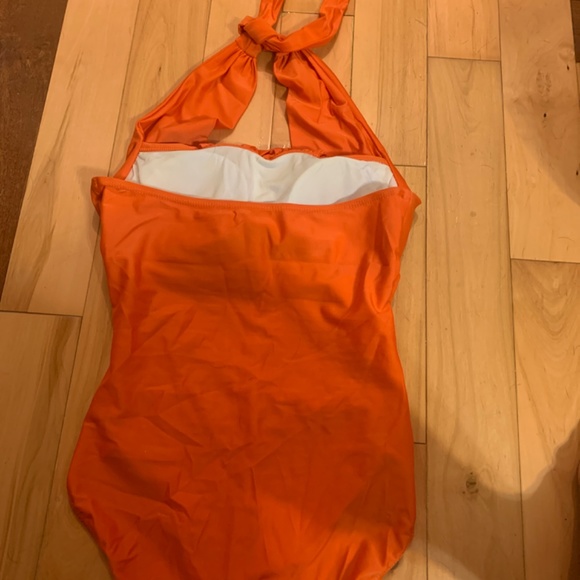 Tangerine colored one piece swim suit - Picture 4 of 4